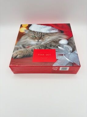 Pink Sky "Kitty Claus" 500 piece puzzle 20" x 20" Factory Sealed New Christmas